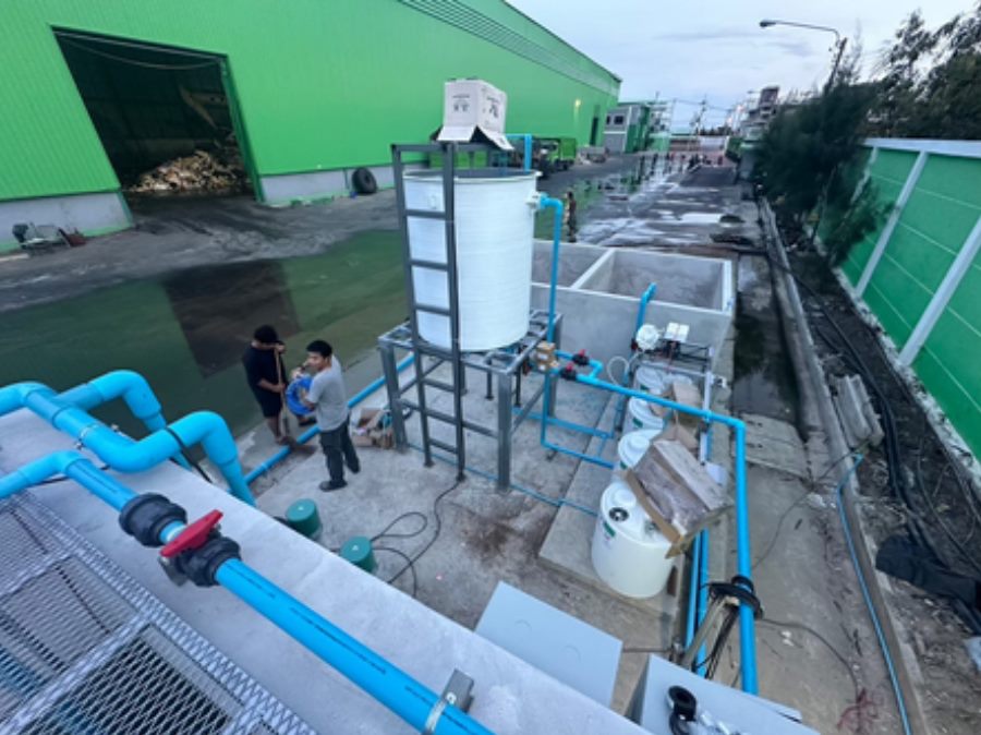 งานเดินท่อระบบบำบัดน้ำเสียโรงงาน