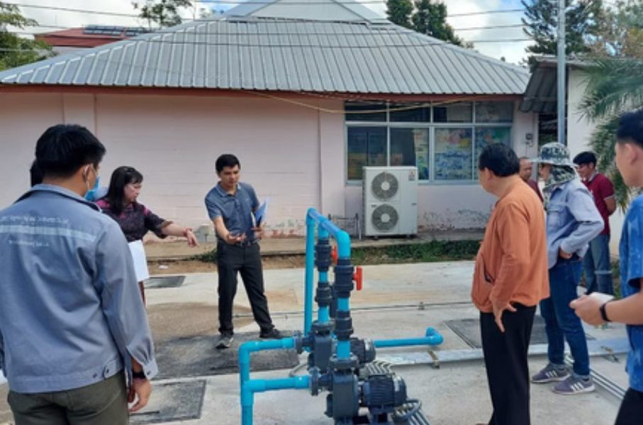 งานติดตั้งเครื่องจักรระบบบำบัดน้ำเสียเทศบาล